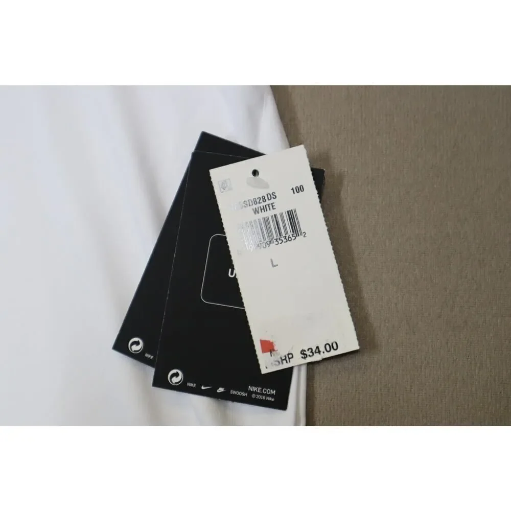 Nike Boys White Swim Shirt with UPF 40+ Size‎ L